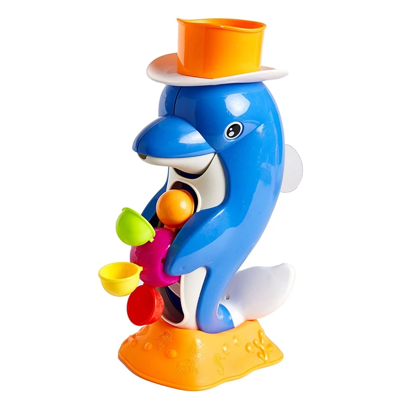 

Детская игрушка для ванны Дельфин водное колесо для ванны время и Пляж Бассейн Водопад ванна забавная игрушка водное колесо для малышей