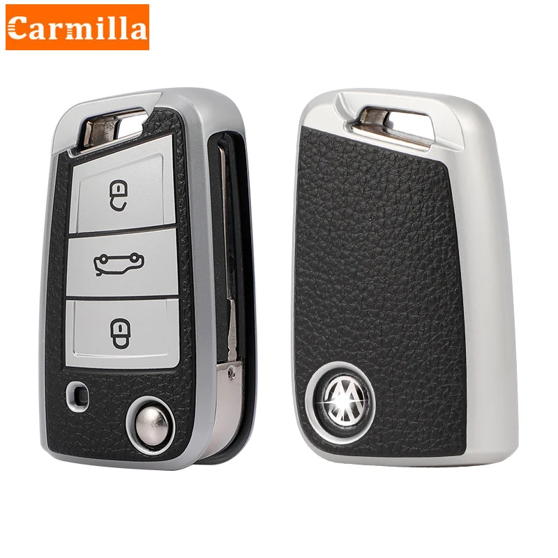 

Tpu Leather Car Key Case Cover for VW Volkswagen Golf 7 MK7 Tiguan MK2 for SEAT Ateca Leon FR 2 Ibiza for Skoda Octavia A7