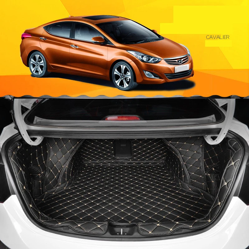 3D коврики для багажника hyundai elantra Avante кожаный коврик автомобиля груза 2011 2012 2013 2014