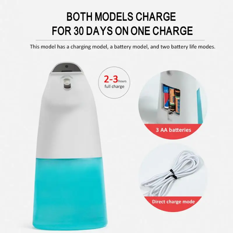 

400ML Automatic Soap Dispenser Hand Free Touchless Sanitizer Bathroom Dispenser Smart Sensor Liquid Soap Dispenser For Kitchen