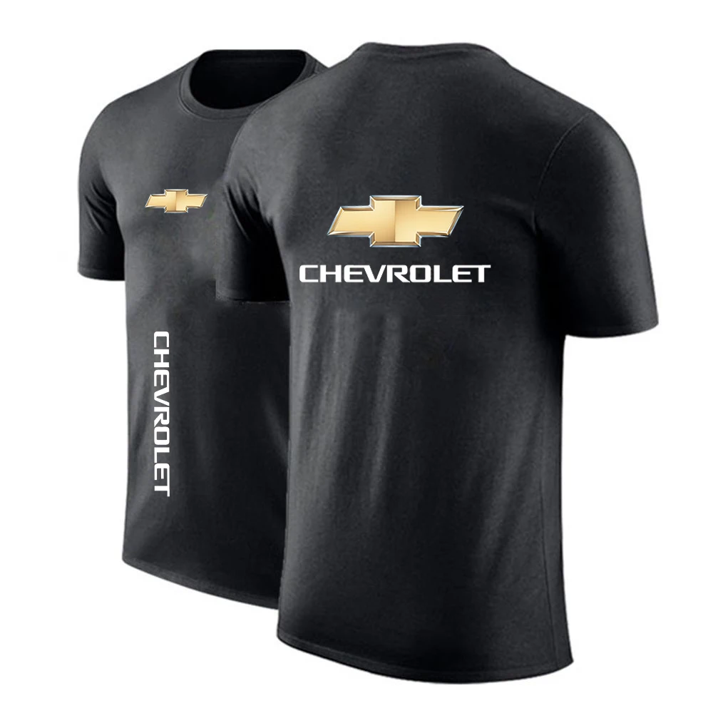 Разноцветная Спортивная футболка с логотипом Chevrolet для мужчин и женщин удобный