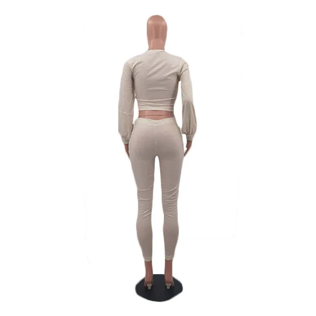 

Womens Tracksuits Sexy Printed Long Sleeve Autumn Two Piece Sets Outfits Cotton Blends