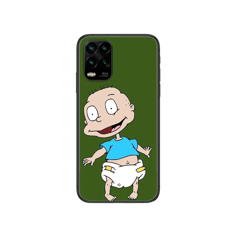 

carton Rugrat style Phone Case For XiaoMi Redmi 11lite ultra 9 8A 7A 6 A Pro T 5G K40 Anime Black Cover Silicone Back Pret