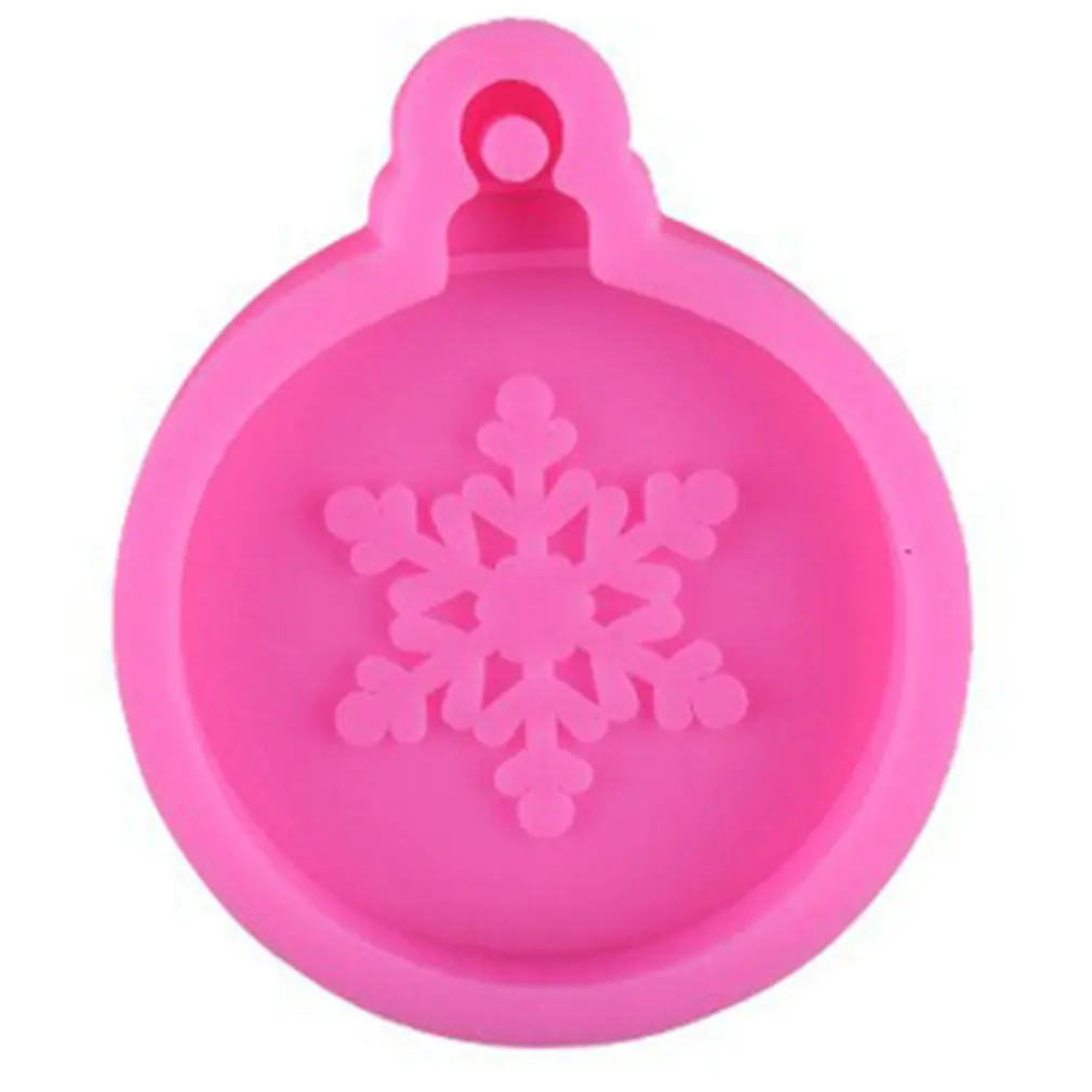 

Snowflake Mold With Hole 3D DIY Sugar Chocolate Fondant Rubber Fondant Mold For Decorating Cakes Chocolate