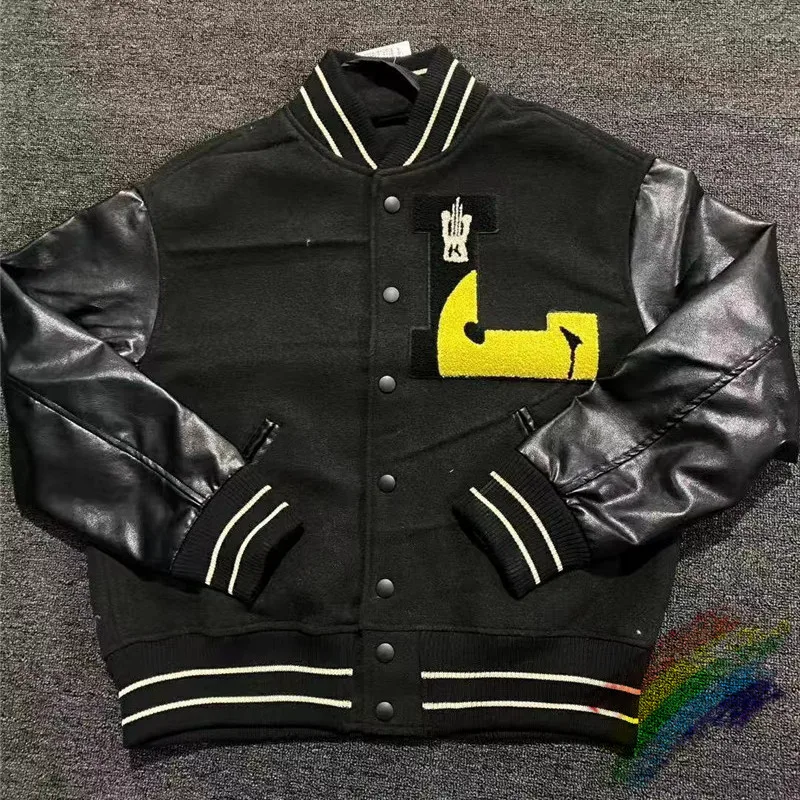 

2020FW KAPITAL Cardigan Baseball Jacket Men Women 1:1 Best Quality Coat Leather Sleeve Streetwear Jackets