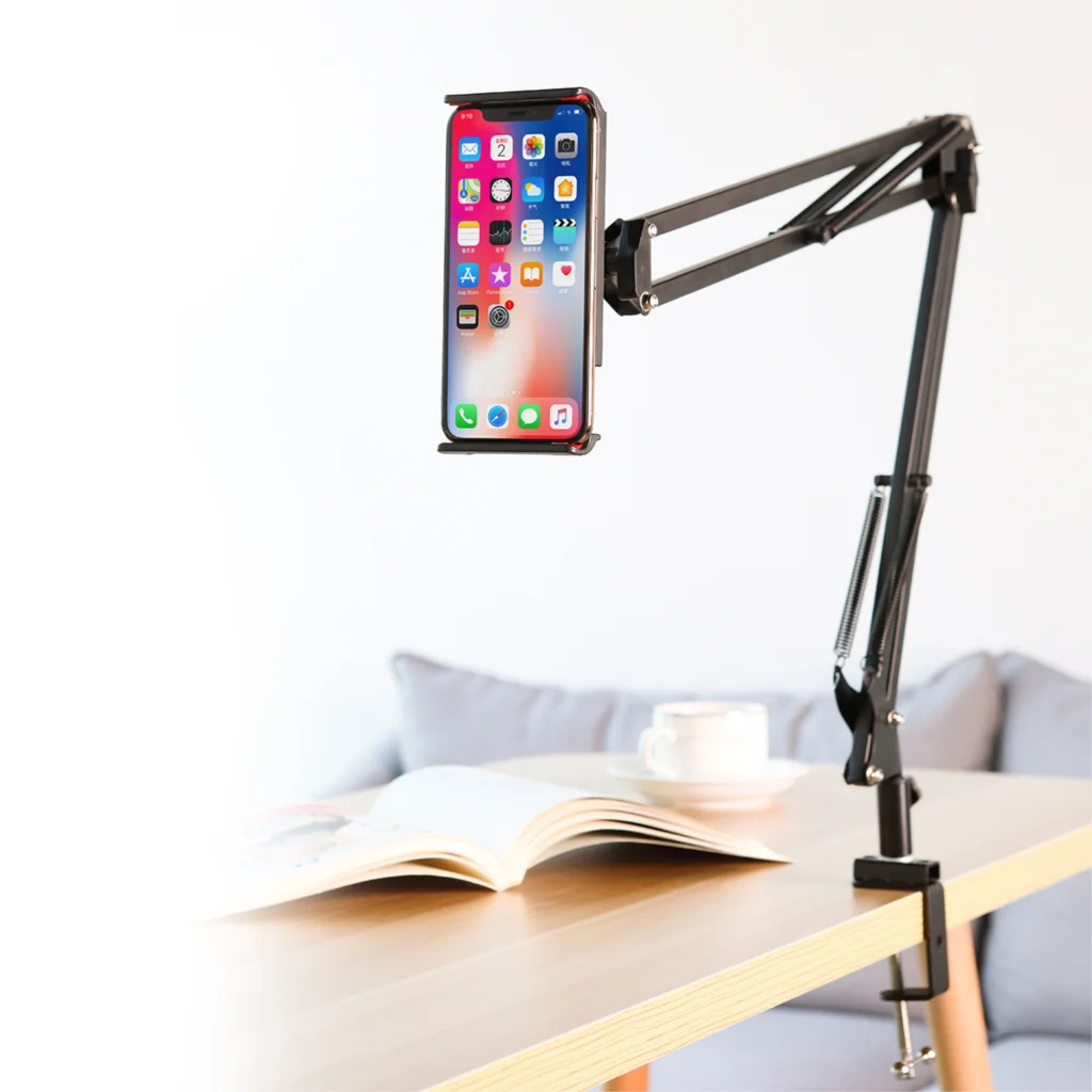 ROCK держатель планшета для iPad Pro Air Mini Tablet складной ленивый Настольный для iPhone XS Xiaomi зажим для смартфонов Подставка для планшета