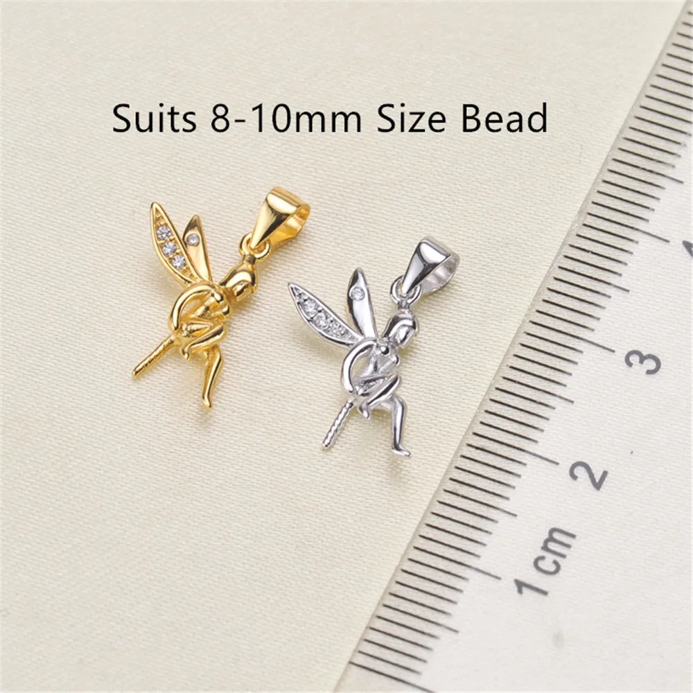 

Real S925 Sterling Silver Pendant Mountings Findings Jewelry Mounts Settings Accessories Parts for Pearl bead No Pearl No Chain