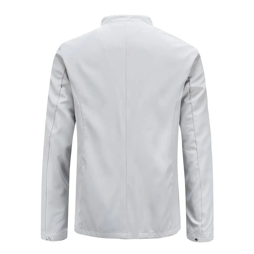 Куртка мужская однотонная с длинным рукавом на осень/зиму | Мужская одежда