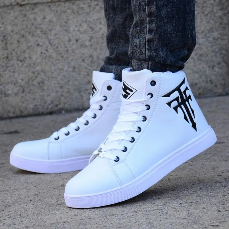 

High Top Sneakers Men Casual Shoes Lace Up Trainers Male White Sneakers Breathable Tenis Casual Sneakers Men Zapatillas Hombre
