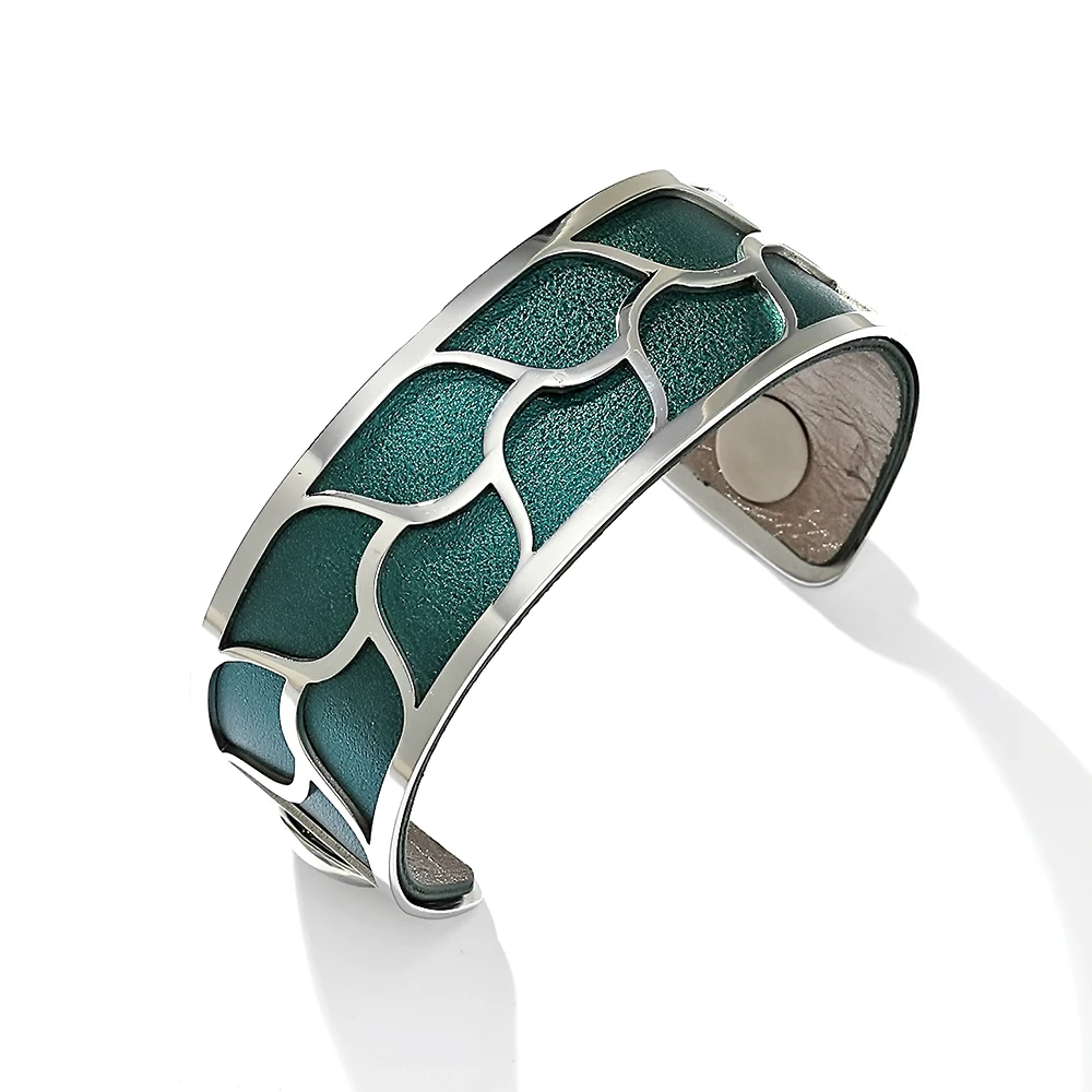 Legenstar, браслет, маншетт, жоржет, браслет, bijoux acier, неоксидный, femme, лист, pulseira, двусторонний кожаный ремешок, сделай сам, ювелирное изделие