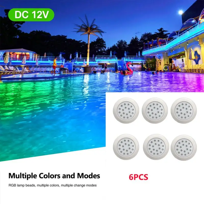 

2/3/4/6 шт., подводные светодиодные лампы для бассейна, 12 В