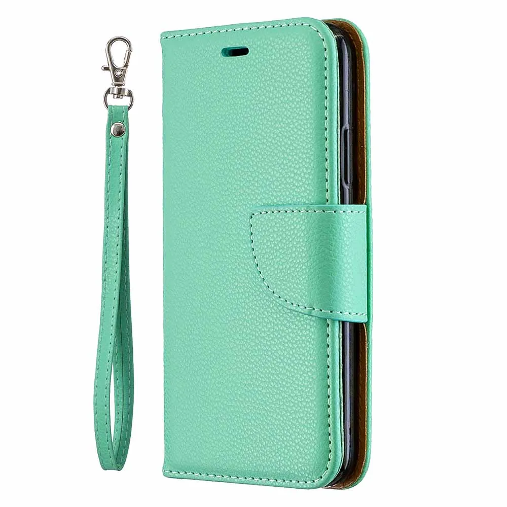 Green Роскошный чехол-книжка с текстурой личи для iPhone 11 Pro Max, чехол для iPhone XS Max X XR 6 6S 7 8 Plus, чехлы для телефонов - Цвет: Green