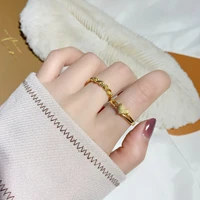 fashion sweet romantic mahua love ring gold plated frosted opening index finger ring bridal wedding party jewelry accessories