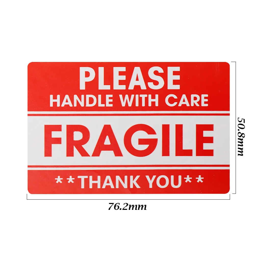 

500Pcs/Roll Self Adhesive Fragile Warning Sticker Handle With Care Keep Express Label Postage Shipping Safety Express Label