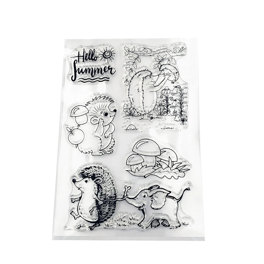 Прозрачный силиконовый штамп с изображением слона для поделок скрапбукинга