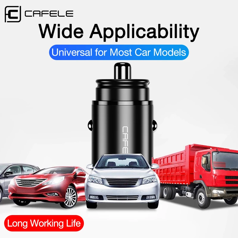 

Cafele 30W USB Car Charger with Type C PD Fast Charger For iPhone 11 Pro Max QC 4.0 3.0 5A Phone Charger For Huawei iPhone Mi