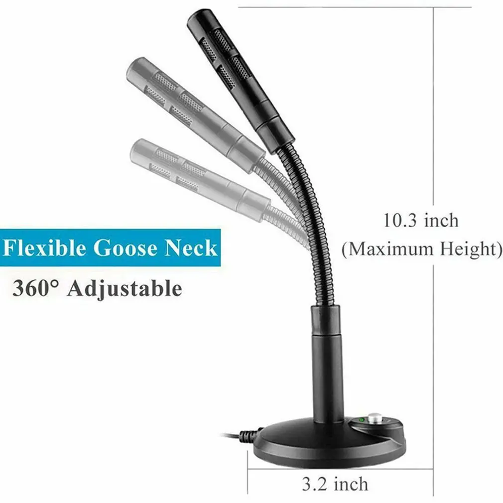 

Desktop Computer Laptop Universal Durable Multi-function Convenient And Non-slip USB Long Microphone