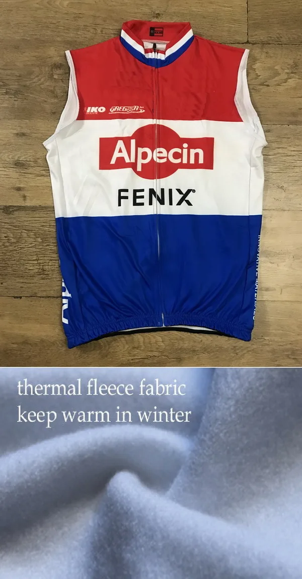

Зимняя одежда с ворсом, теплые 2020 ALPECIN FENIX команда NL Чемпион только в том случае, без рукава для девочек и жилет для велоспорта Джерси ROPA CICLISMO ...