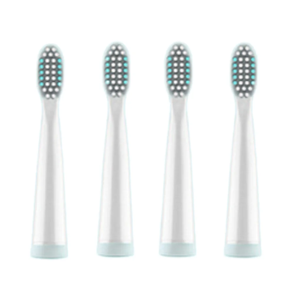 Blue 4pcs Сменная головка зубной щетки, Мягкая головка щетки для волос, съемная головка зубной щетки - Цвет: Blue 4pcs
