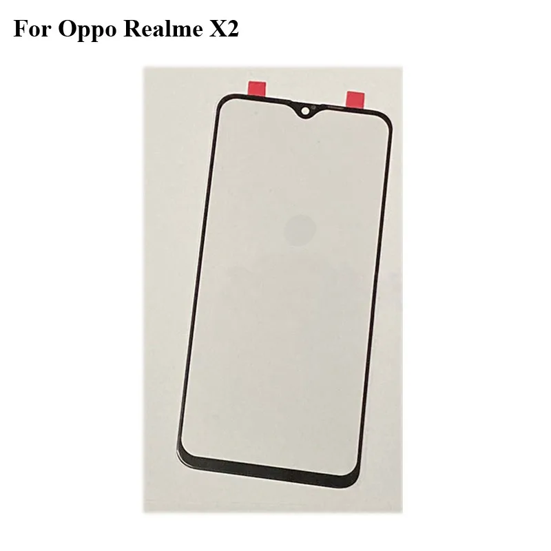 

2PCS For OPPO Realme X2 Glass Lens touchscreen Touch screen Outer Screen For OPPO Realme X 2 Glass Cover without flex RealmeX2