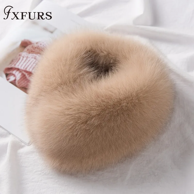 FXFURS, новинка, корейский стиль, женские зимние шарфы из лисьего меха, натуральный мех, с магнитом, легко носить,, воротник из лисьего меха, шарф, кольцо