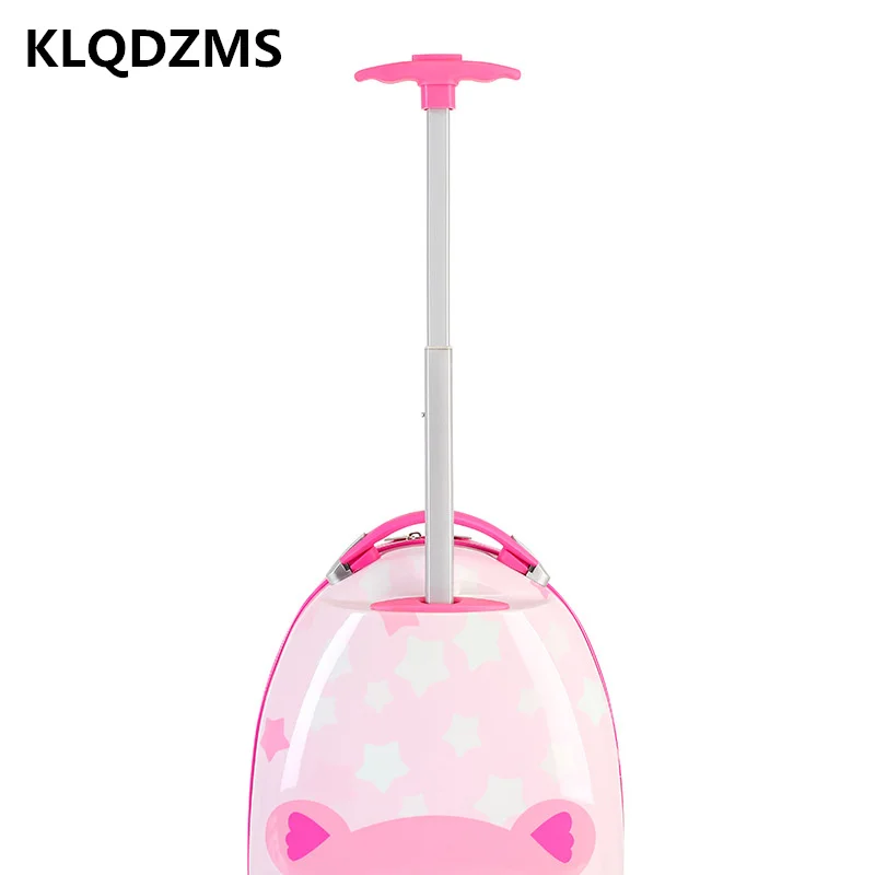 KLQDZMS  Child’s Luggage Trolley Bag 16 Inch Kids Travel Suitcase On Wheels Cute Boy Girls Carry On Cabin Suitcase