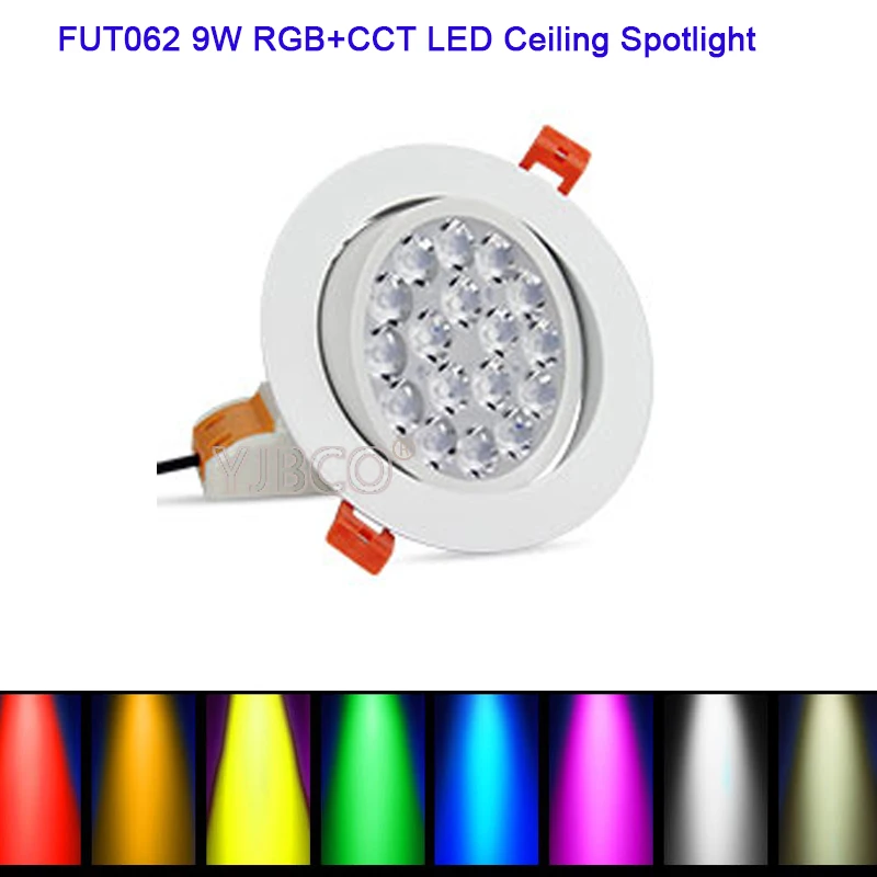 Светодиодный потолочный прожектор Miboxer 9 Вт RGB + CCT FUT062 AC86 265V Круглый регулируемый