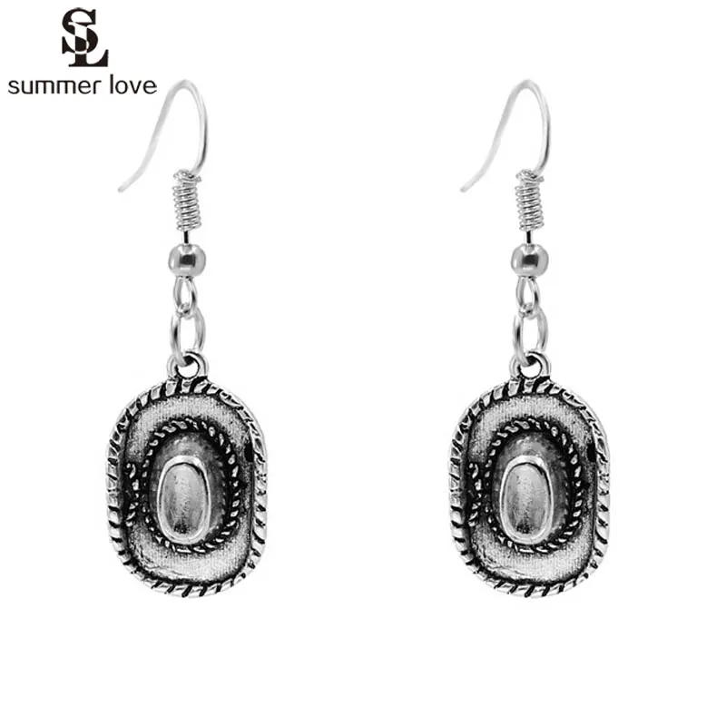 Женские винтажные серьги-подвески Tibets Серьги серебряного цвета в готическом