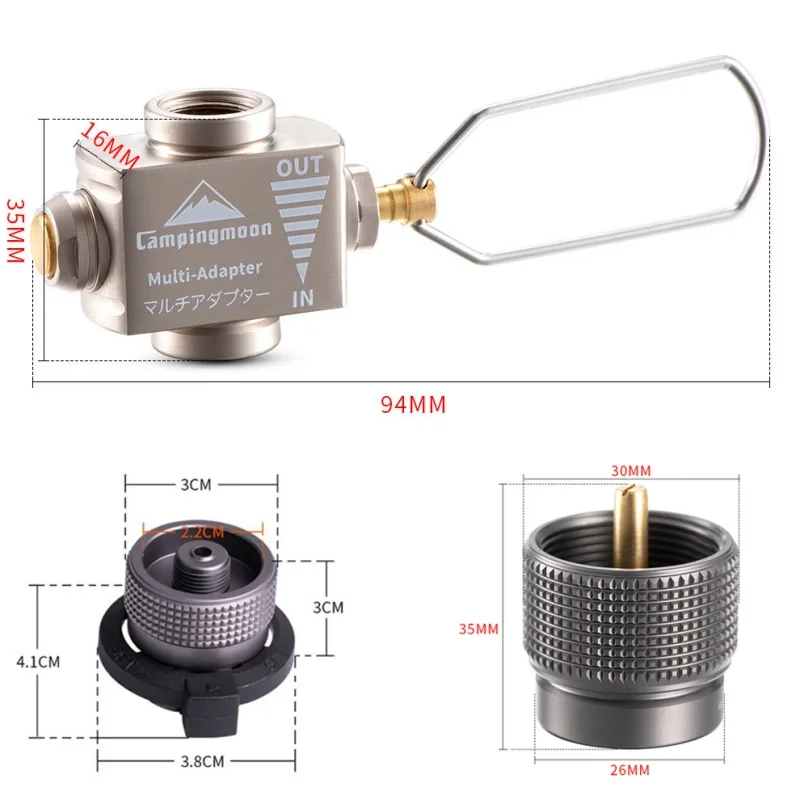 Outdoor Gas Stove Adapter Aluminum Alloy Propane Refill Burner Filling Butane Converter For Camping Hiking BBQ Picnic | Спорт и