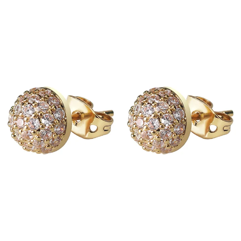 

QEENKISS EG8206 Fine Jewelry Wholesale Fashion Woman Wedding Birthday Gift Teiangle Round Zircon Titanium Steel Stud Earrings