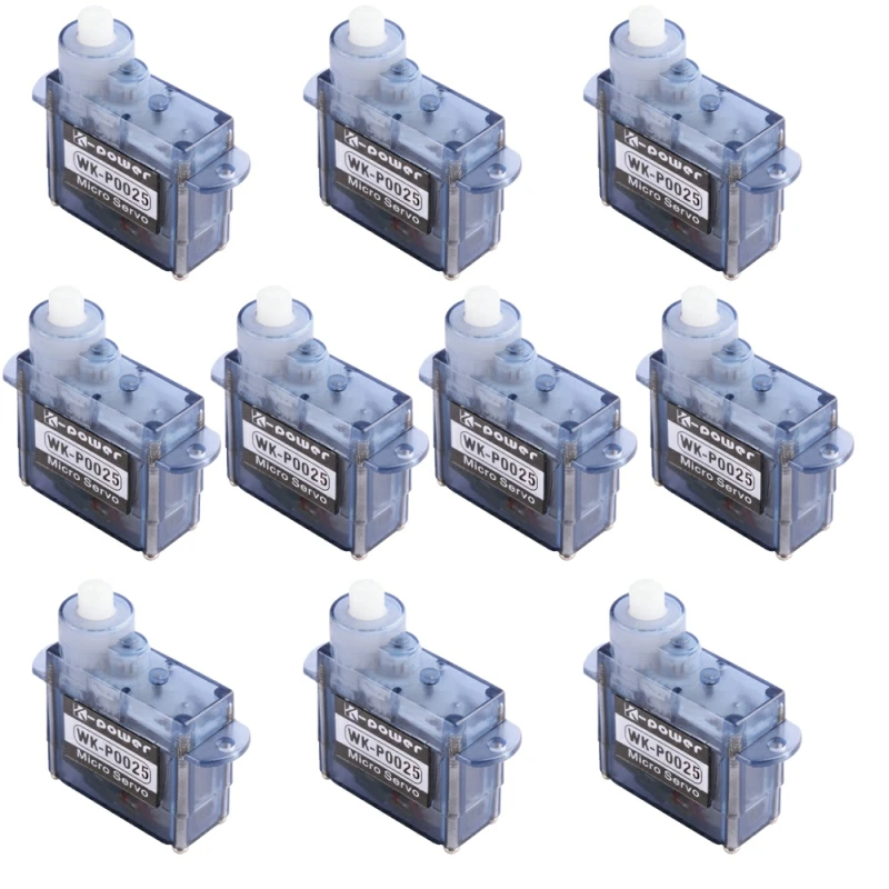 

10 шт. K-power P0025 2,5 г/0,8 кг/сек аналоговый Высокоскоростной микро/мини сервопривод без сердечника для радиоуправляемого самолета