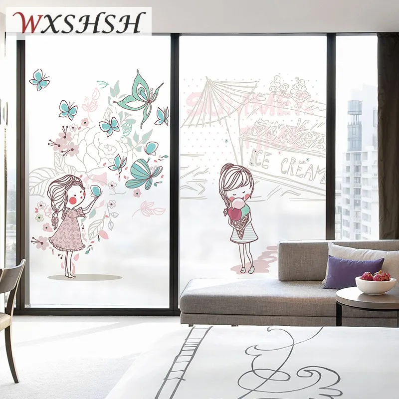 Статическая липкая оконная пленка на заказ домашний декор для девушек Декор дома
