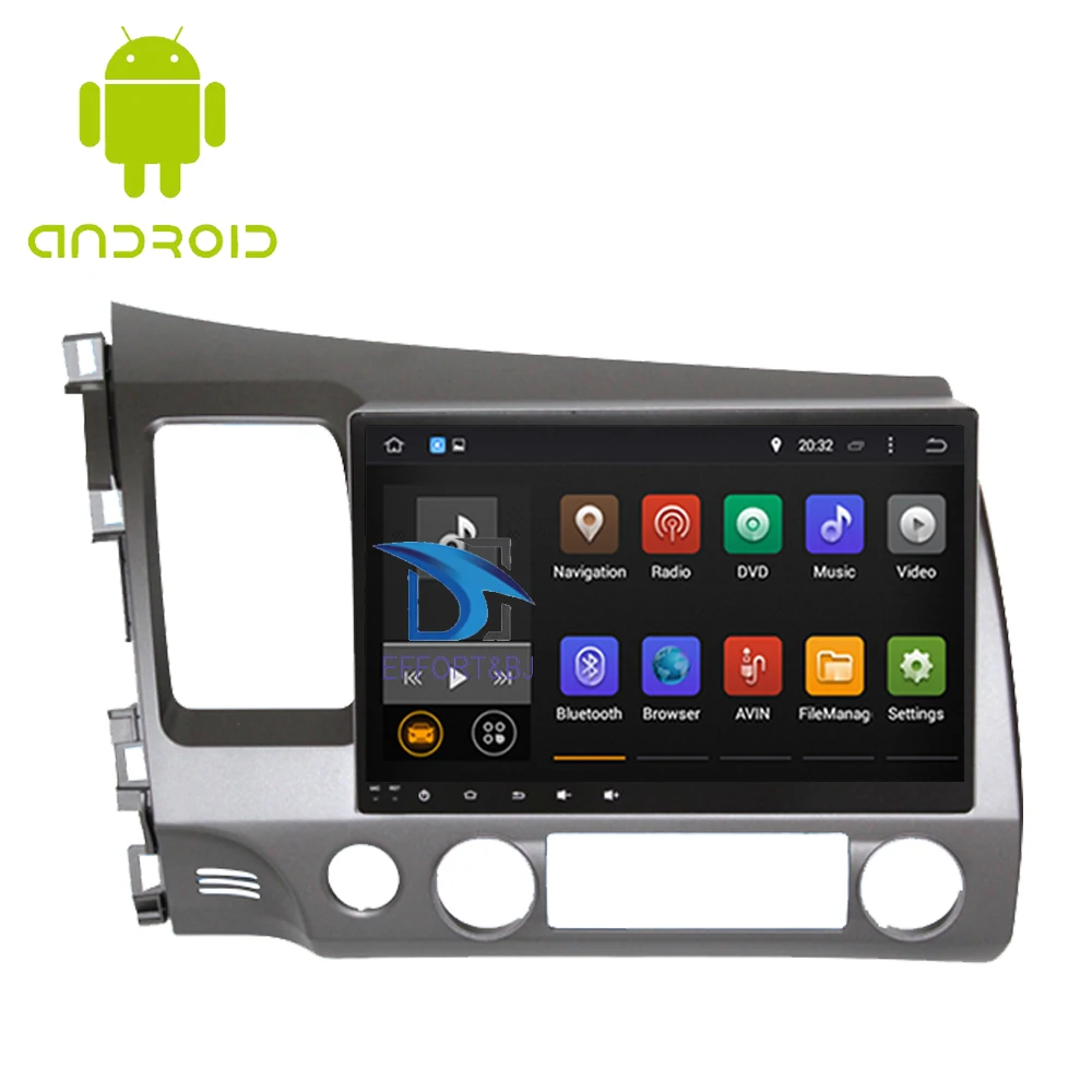 Android 9 0 Восьмиядерный автомобильный gps навигатор для HONDA CIVIC левостороннего