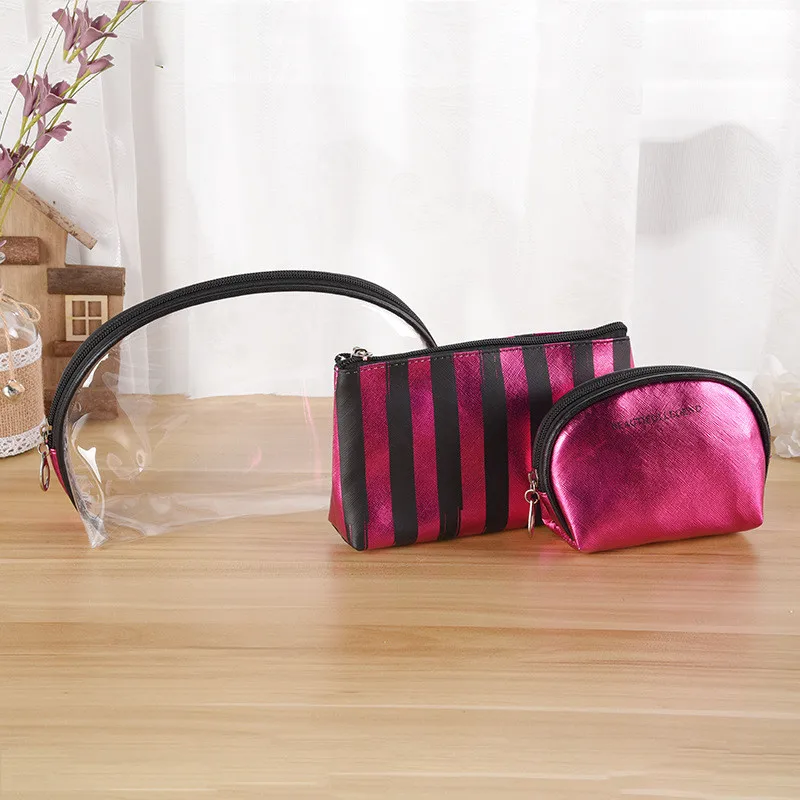

3pcs/set Portable Travel Organizer Cosmetic Bag Toiletry Bag Waterproof Wash Storage Bags Transparent Makeup Bag