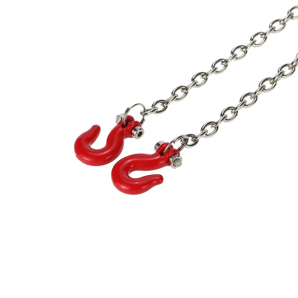 

RC Car Metal Tow Trailer Hook & Chain for 1/10 D90 Axial SCX10 RC Rock Crawler
