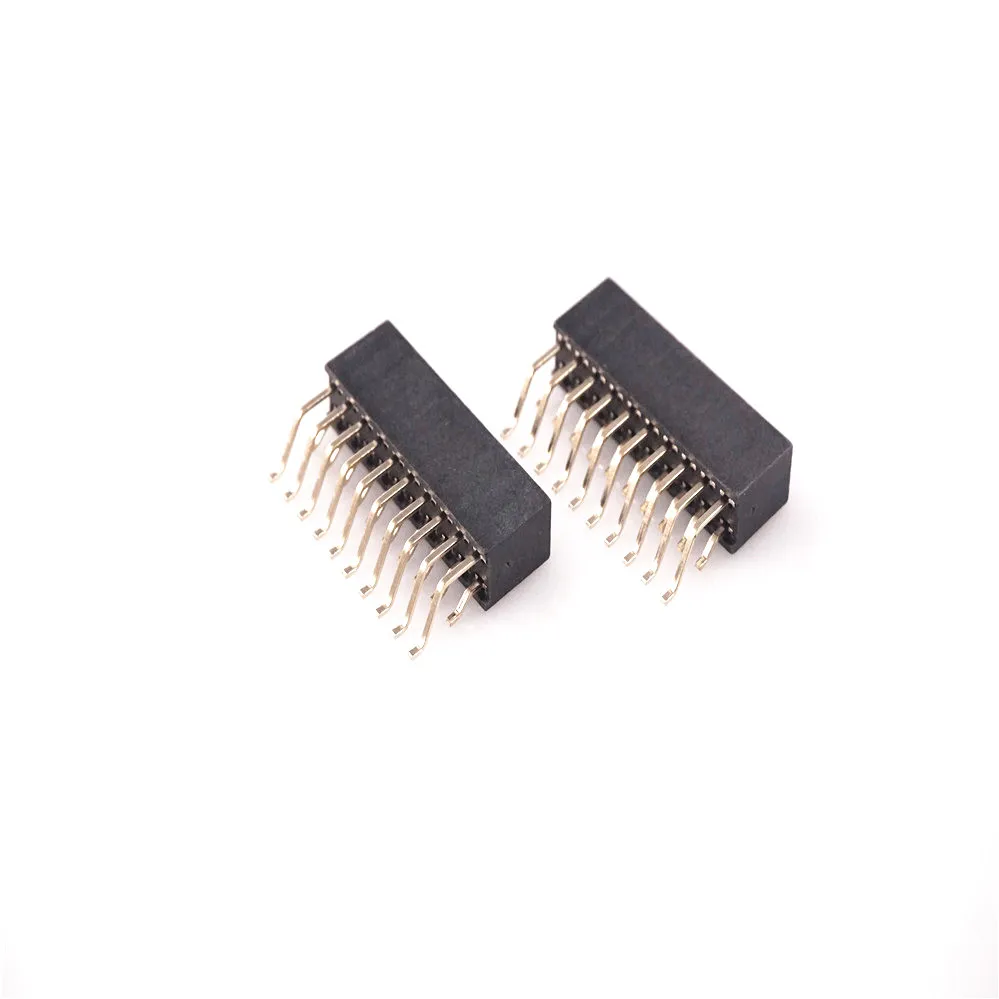 2 шт. SMT PCB гнездовой разъем 54 мм 0 100 &quotшаг 2x10 Pin 20 положение двойной ряд правый угол