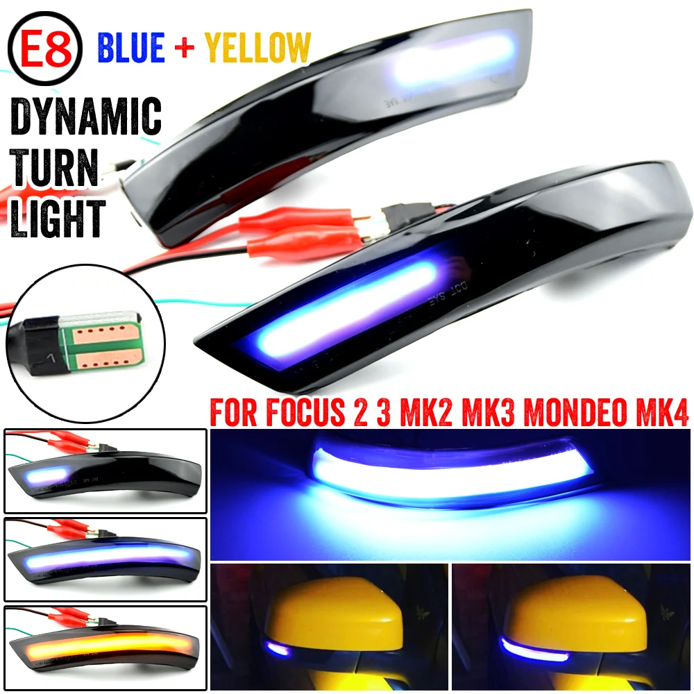 

For Ford Focus 2 MK2 Focus 3 MK3 3.5 For Mondeo MK4 LED Dynamic Turn Signal Light Flasher Flowing Water Blinker Flashing Light