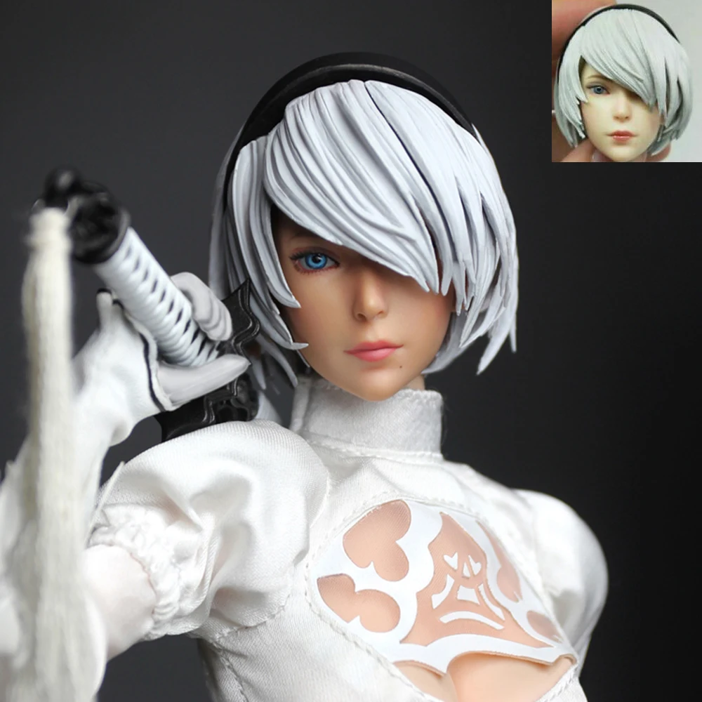 Масштаб 1/6 Женская фигурка Nier 2B женская голова SET026 модель для косплея аксессуар