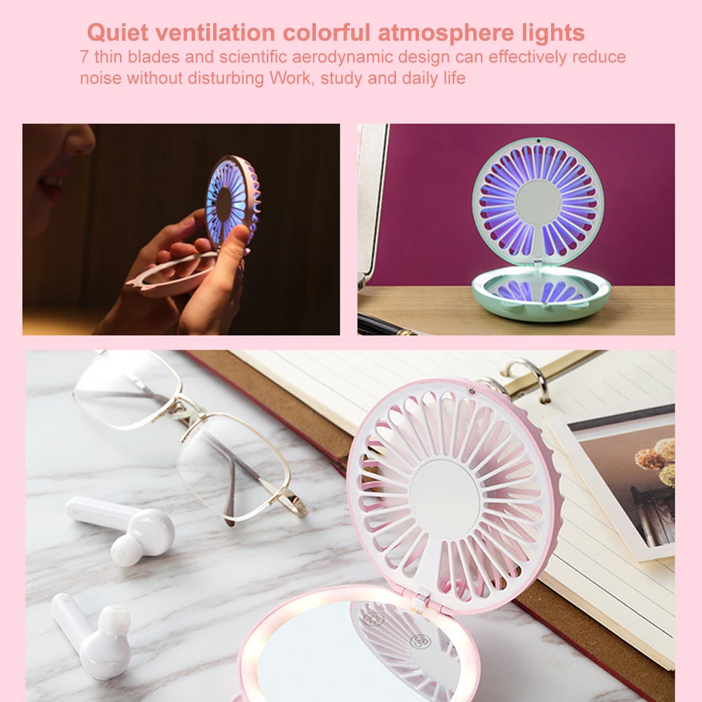 Летний кулер портативный вентилятор ручной USB перезаряжаемый Мини Складной для