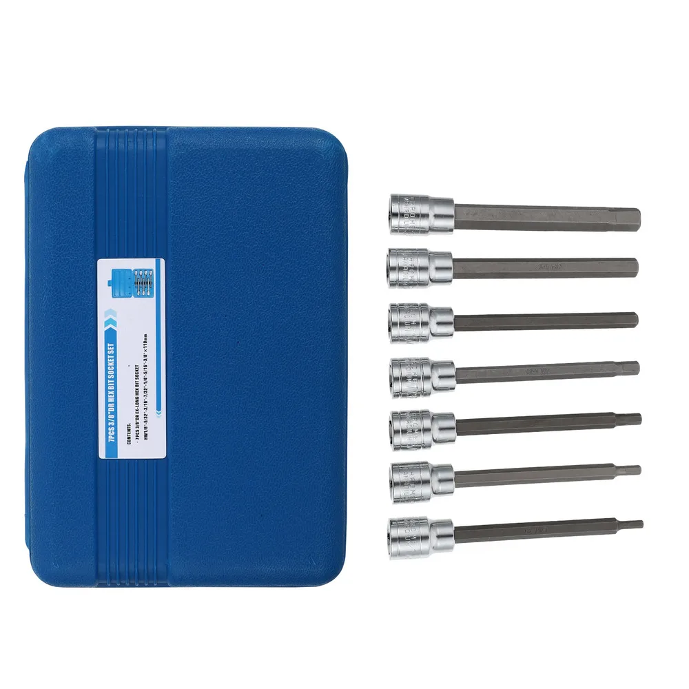 

1 Set 3/8 Hex Extend Long Bit Socket Set Driver Socket Wrench Drill Bit Adapter
