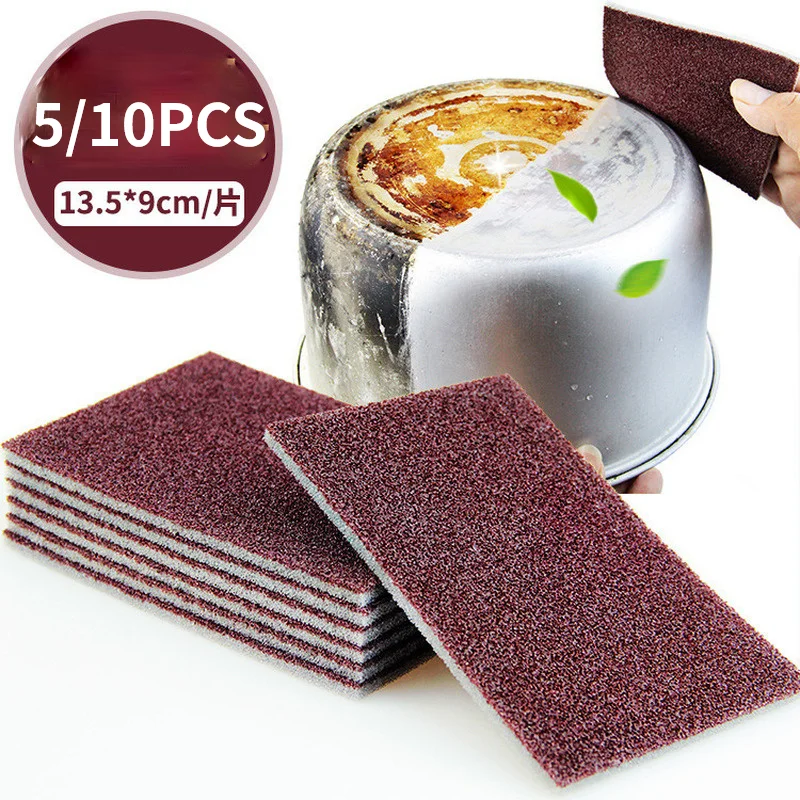 

5/10Pcs Sponges Scouring Pads Carborundum Sponge Remove Dirt Rust Sponge Kitchen Cleaning Brush Cleaning Brush Tool Accessories