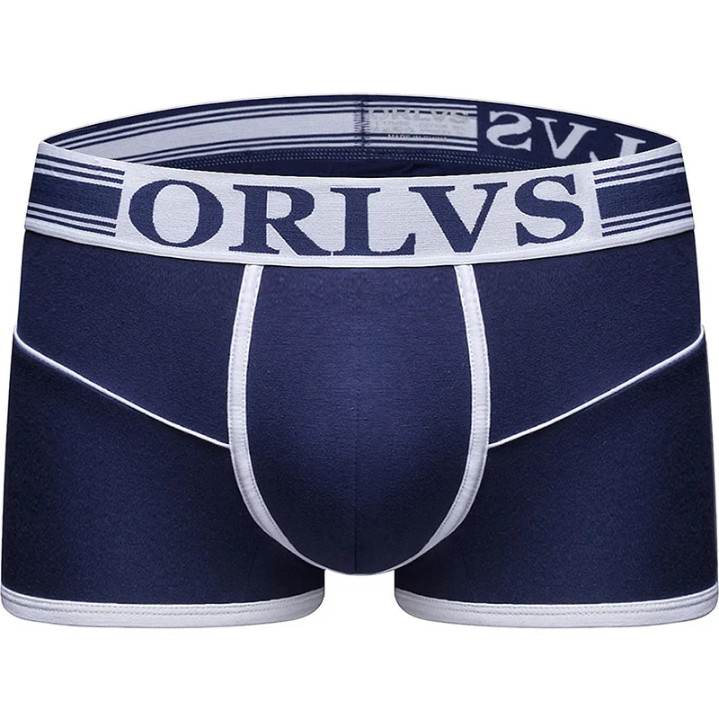 Трусы боксеры мужские с U образным выпуклым мешочком хлопковое нижнее белье