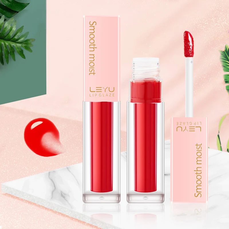 Горячая вода блеск губ глазурь увлажняющий водостойкий не выцветает губная