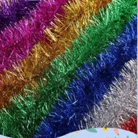 colorful garland christmas tree wire tinsel hanging rattan party supply wedding festival birthday accessories decorations1pc hot