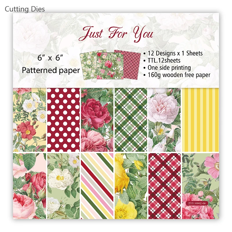 12Sheets/lot Flower Art Background Decorative Paper For Card Making DIY Scrapbooking Craft Happy Planner Journaling | Дом и сад