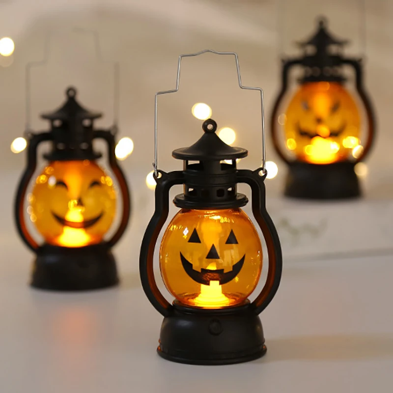 Pumpkin Skull LED Pony Lantern Halloween Decoration Prop Creative Holiday Bar Party Light Oil Lamp | Дом и сад