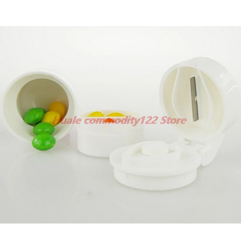 

Hot New 4 Layer Powder Tablet Grinder Powder Pill Cutter 4 In 1 Portable Splitter Box Storage Crusher