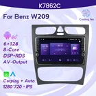 Автомагнитола для Mercedes Benz CLK W209 W463 W208, Android 11, мультимедийный проигрыватель, экран IPS 1280*720, 6 ГБ 128 ГБ