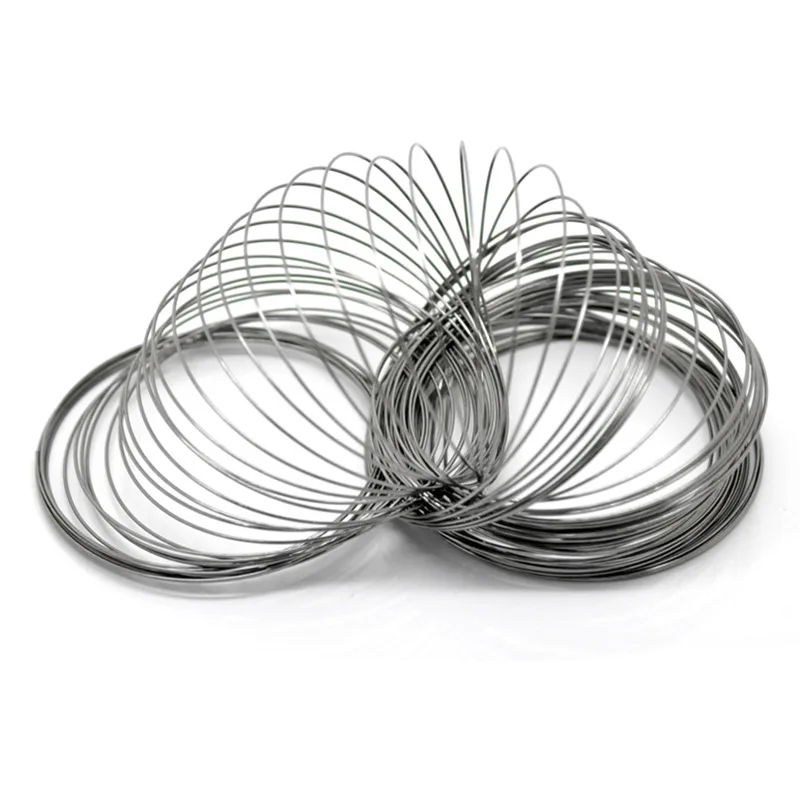 DoreenBeads стальная проволока бусины с памятью фотобусины круглые серебряные