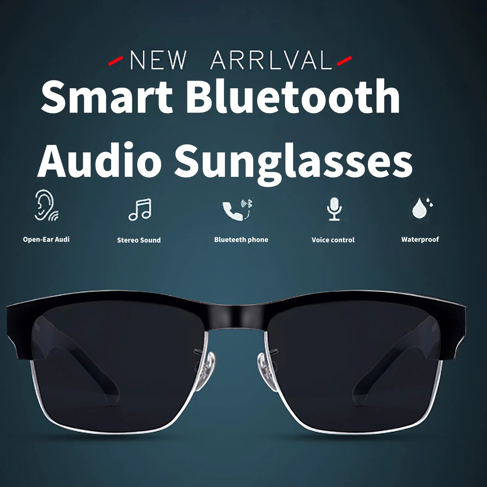 Jual Kacamata Audio Tahan Air Headset Bluetooth Nirkabel Pintar Kacamata Hitam Audio Headphone Telinga Terbuka Terpolarisasi Untuk Olahraga Mobil